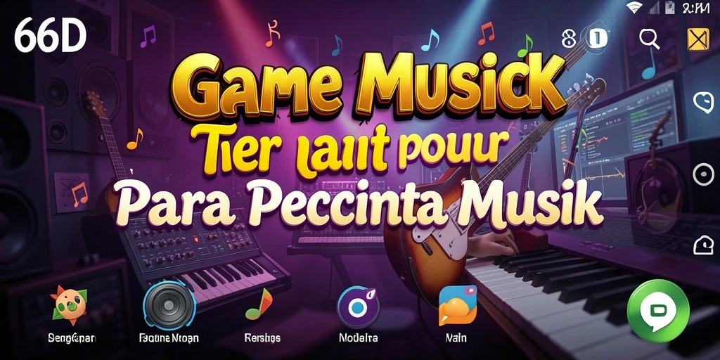 Tampilan menarik dari gameplay 66D dengan musik yang menggetarkan.