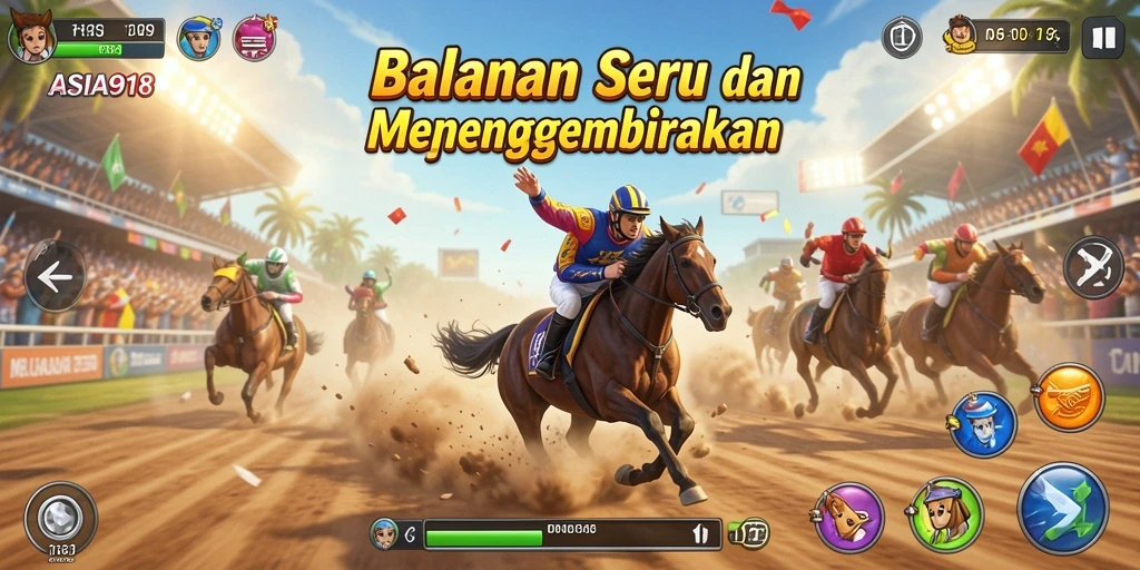 Tampilan seru dari gameplay ASIA918 dengan mobil balap yang menakjubkan.