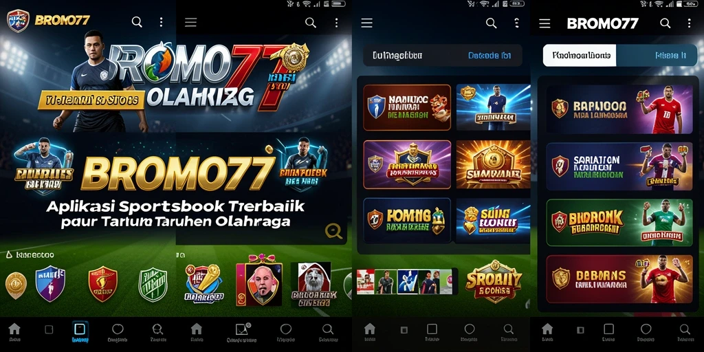 Screenshot BROMO77 menampilkan antarmuka taruhan olahraga yang mudah digunakan.