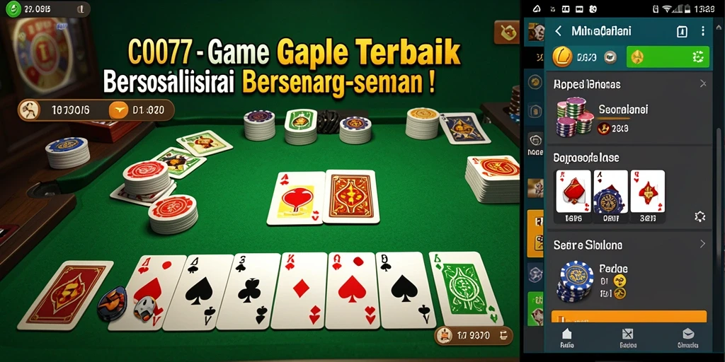 Tampilan gameplay seru dalam game Gaple C0077.