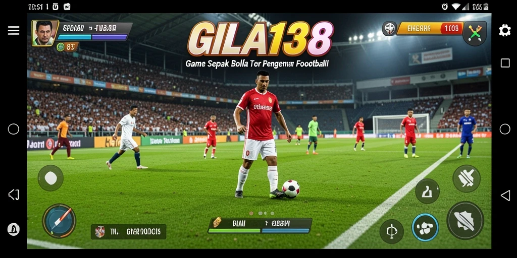 Tampilan gameplay <strong>GILA138</strong> yang menarik dalam pertandingan sepak bola.