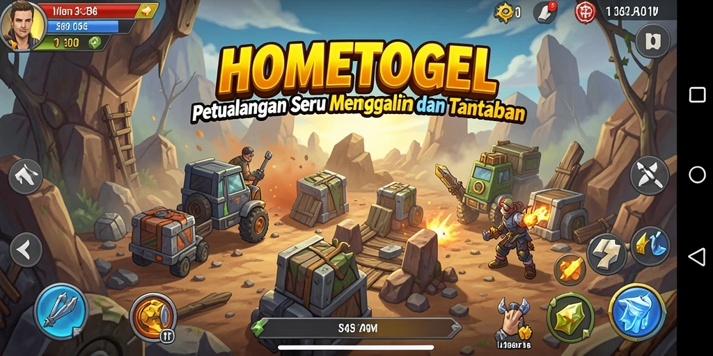 Screenshot dari gameplay HOMETOGEL yang menampilkan petualangan menegangkan.