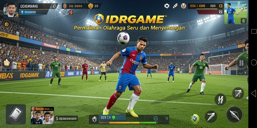 Screenshot IDRGAME menampilkan pengalaman bermain olahraga yang mendebarkan.