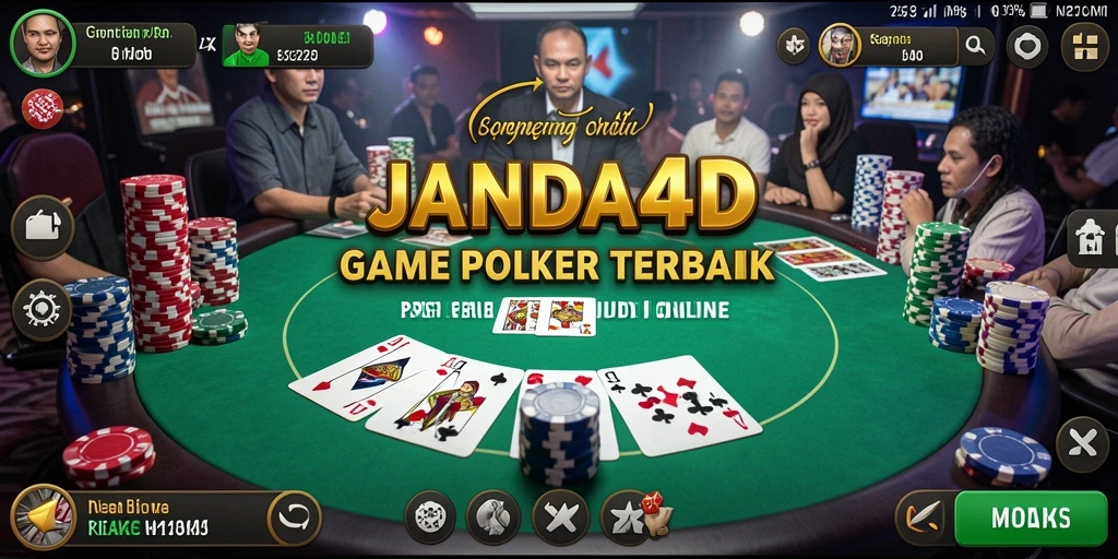 Screenshot gameplay JANDA4D menampilkan aksi seru permainan Poker.