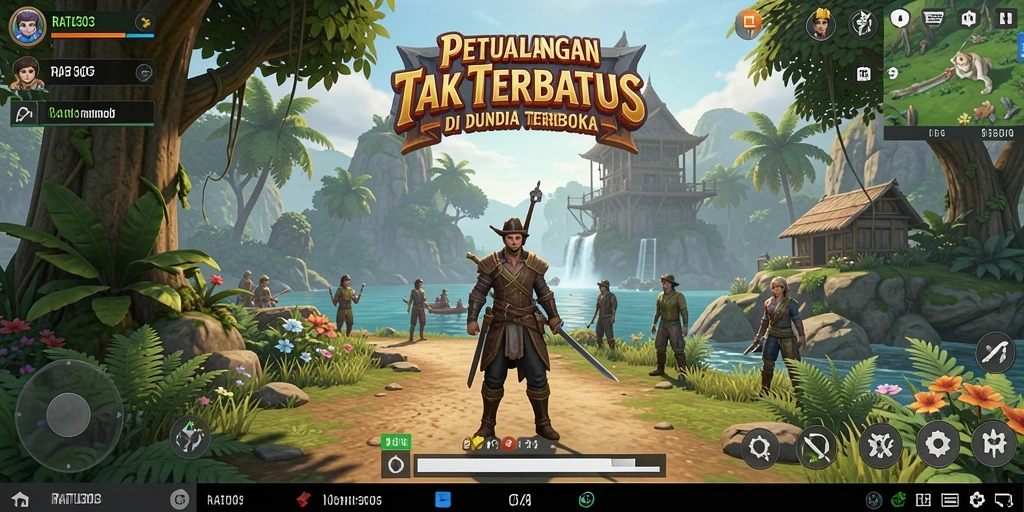 Tampilan gameplay epik RATU303 di dunia terbuka.