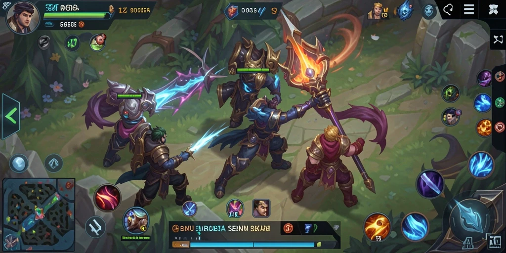 Tampilan aksi seru dalam gameplay MOBA SBOBET.