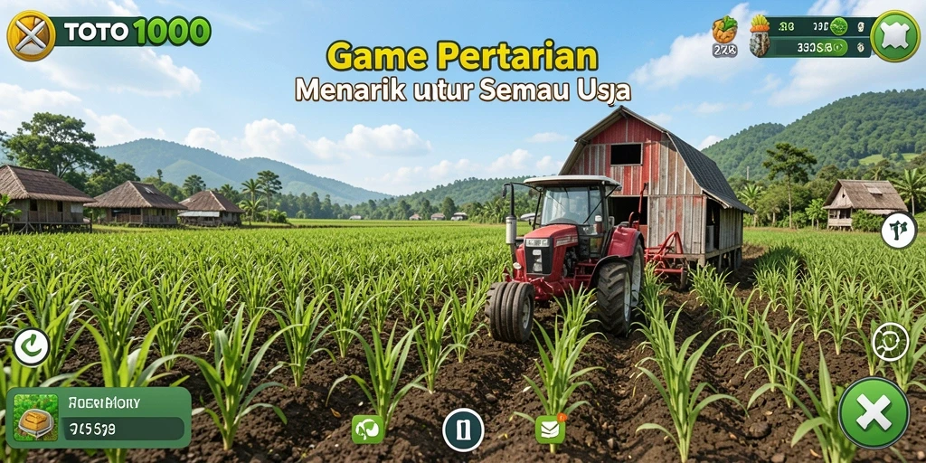 Tampilan gameplay TOTO1000 yang penuh warna dan menarik.