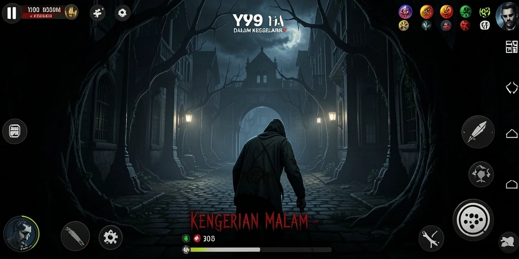 Gameplay menakutkan di dalam rumah tua yang menyeramkan.